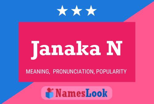 Janaka N Name Poster