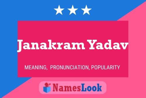 Janakram Yadav Name Poster