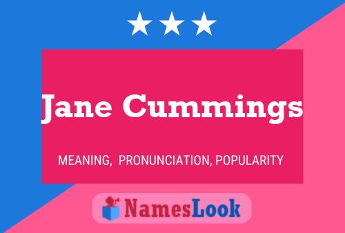 Jane Cummings Name Poster