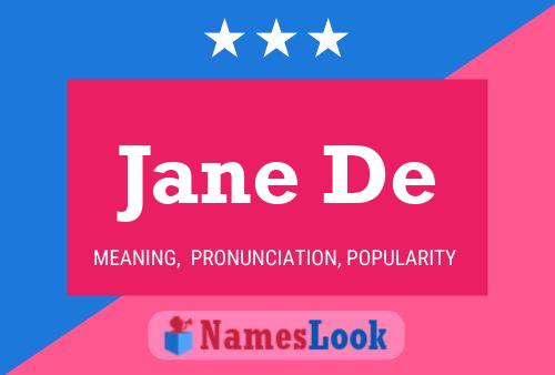 Jane De Name Poster