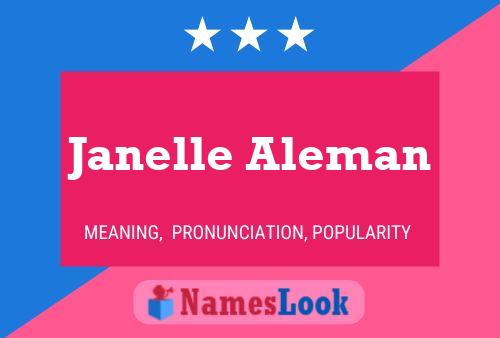 Janelle Aleman Name Poster