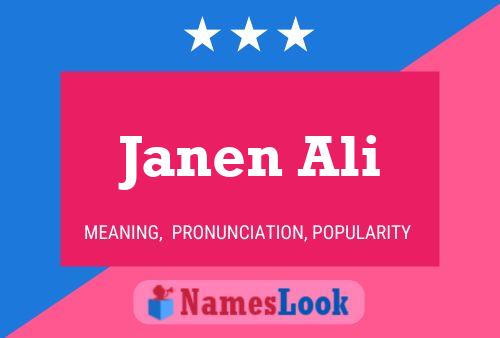 Janen Ali Name Poster