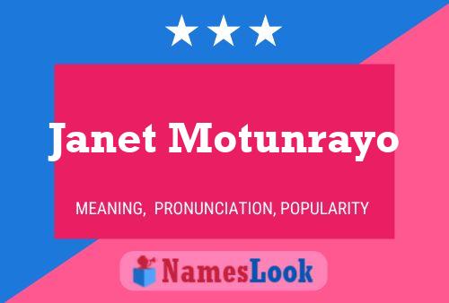 Janet Motunrayo Name Poster