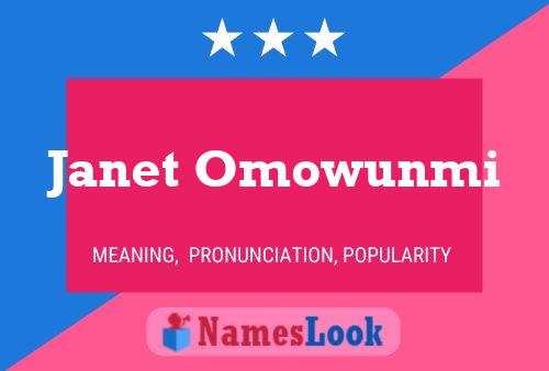 Janet Omowunmi Name Poster