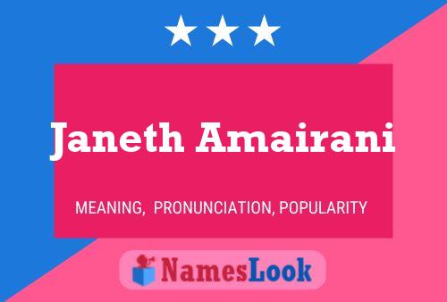 Janeth Amairani Name Poster