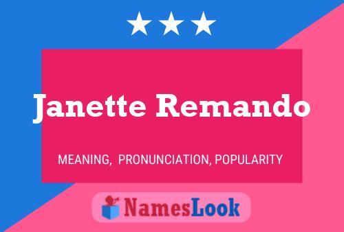 Janette Remando Name Poster