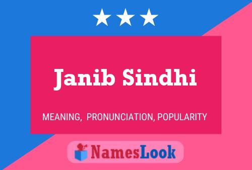 Janib Sindhi Name Poster