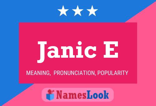 Janic E Name Poster