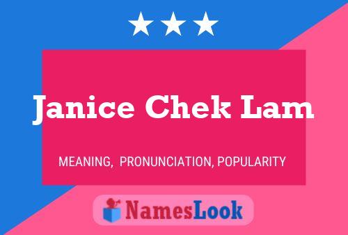 Janice Chek Lam Name Poster