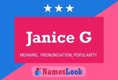 Janice G Name Poster