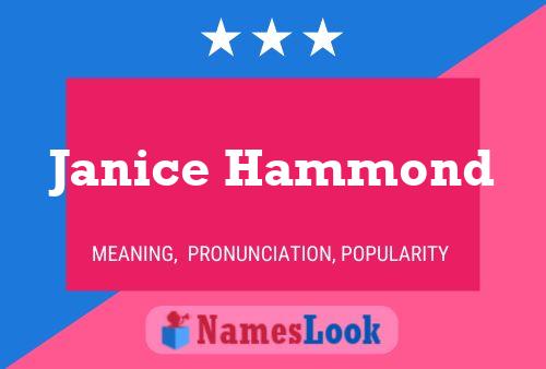 Janice Hammond Name Poster