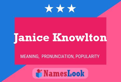 Janice Knowlton Name Poster