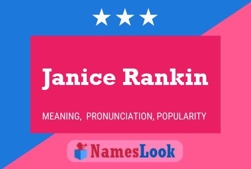 Janice Rankin Name Poster