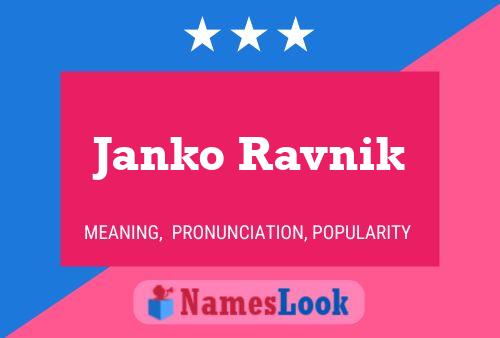 Janko Ravnik Name Poster