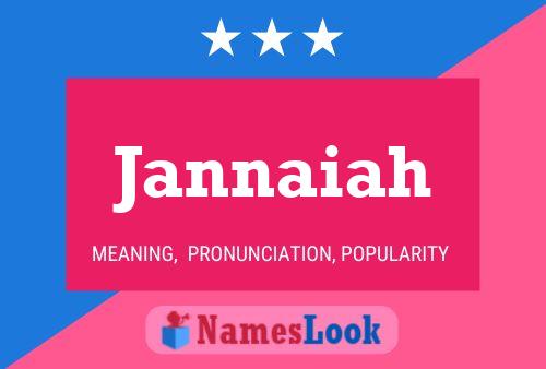 Jannaiah Name Poster