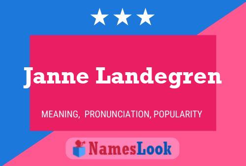 Janne Landegren Name Poster