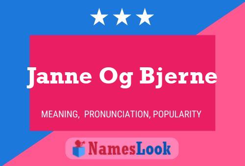 Janne Og Bjerne Name Poster