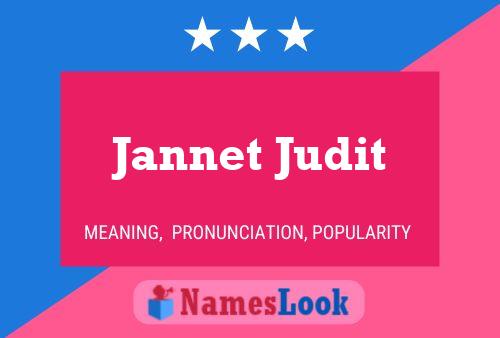 Jannet Judit Name Poster