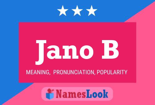 Jano B Name Poster