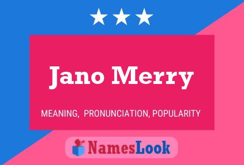 Jano Merry Name Poster