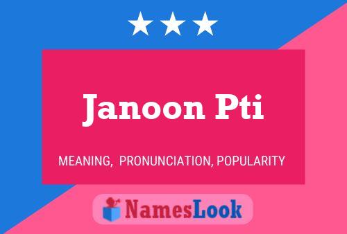 Janoon Pti Name Poster