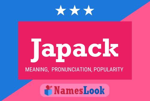 Japack Name Poster