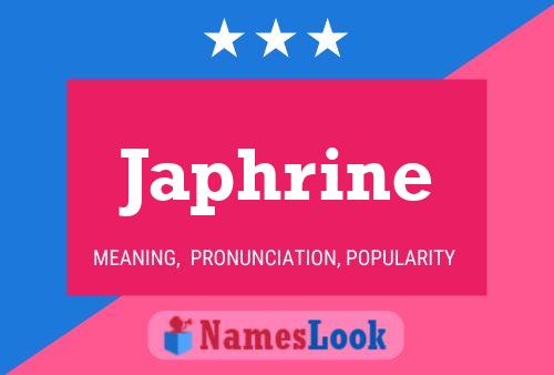 Japhrine Name Poster