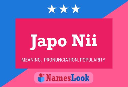 Japo Nii Name Poster