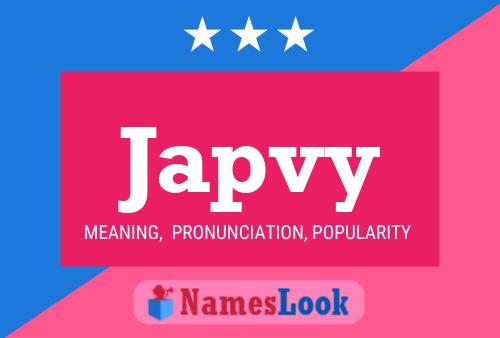 Japvy Name Poster