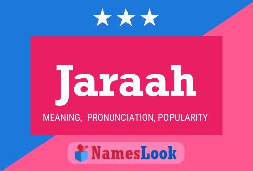 Jaraah Name Poster