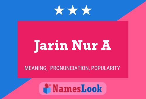 Jarin Nur A Name Poster