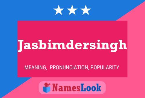 Jasbimdersingh Name Poster