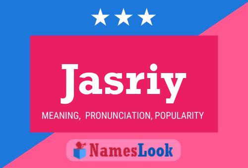 Jasriy Name Poster