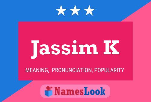 Jassim K Name Poster