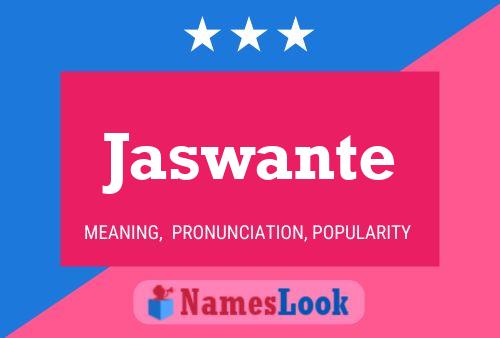 Jaswante Name Poster