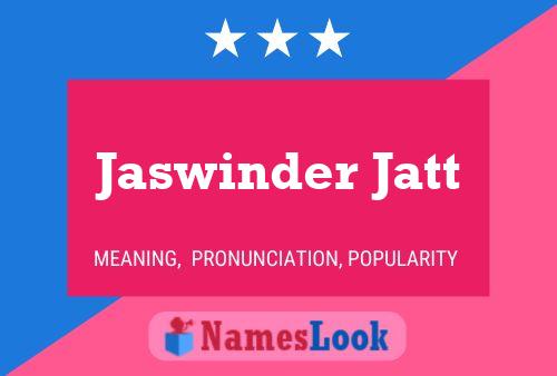 Jaswinder Jatt Name Poster