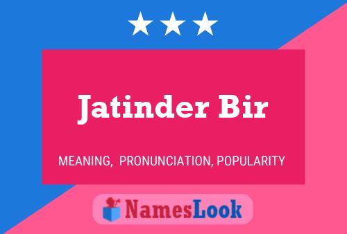 Jatinder Bir Name Poster