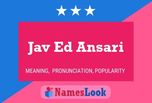 Jav Ed Ansari Name Poster