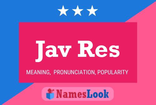 Jav Res Name Poster