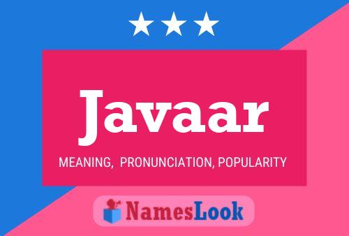 Javaar Name Poster