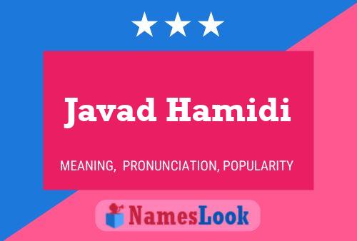 Javad Hamidi Name Poster