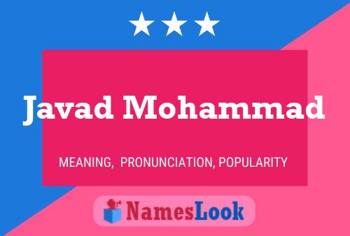 Javad Mohammad Name Poster