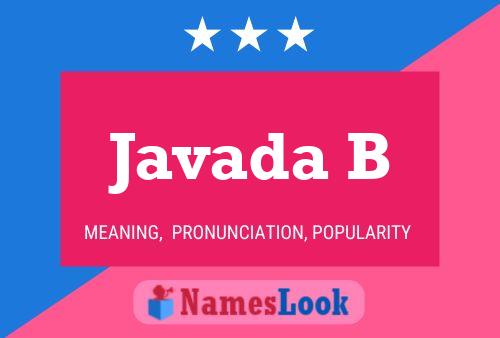 Javada B Name Poster