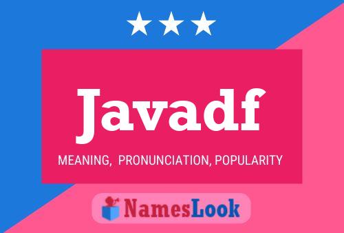 Javadf Name Poster