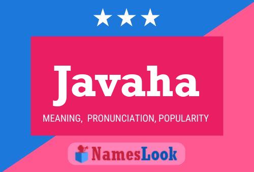 Javaha Name Poster