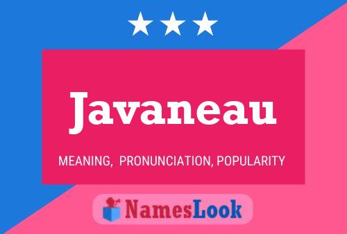 Javaneau Name Poster