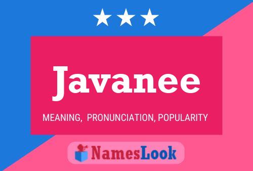 Javanee Name Poster