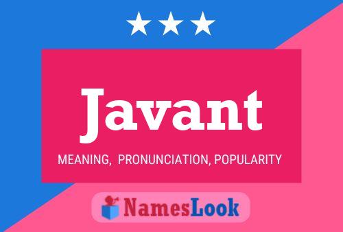 Javant Name Poster