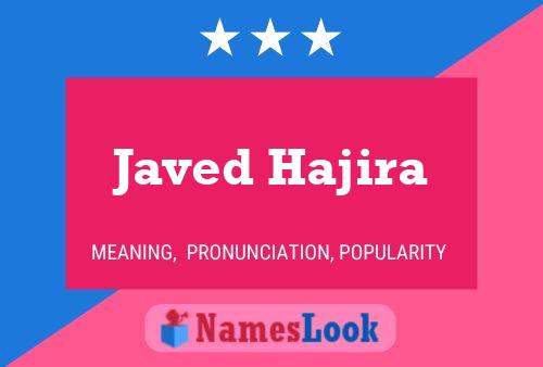 Javed Hajira Name Poster