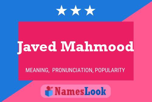 Javed Mahmood Name Poster